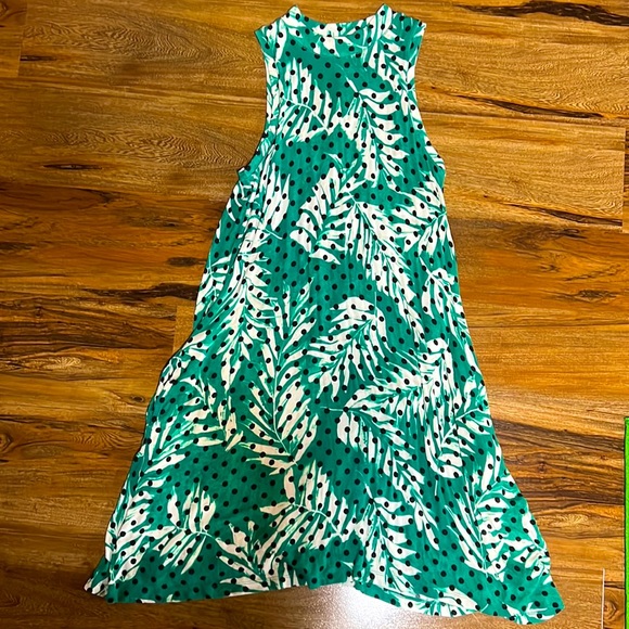 Maeve Anthropologie Cayenne Palm Polka Dot dress Green M - Picture 2 of 7